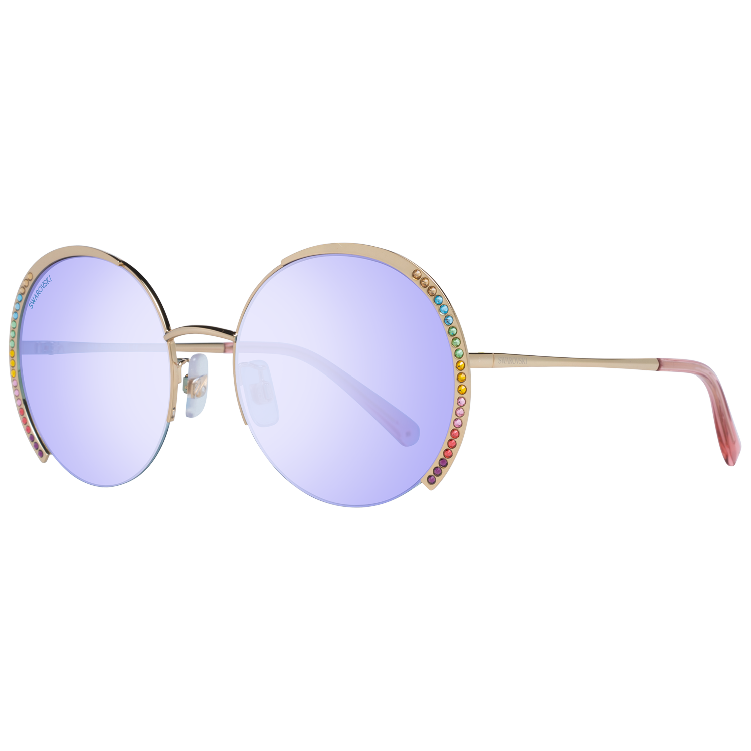 Sunglasses Swarovski Round με Μεταλλικό σκελετό