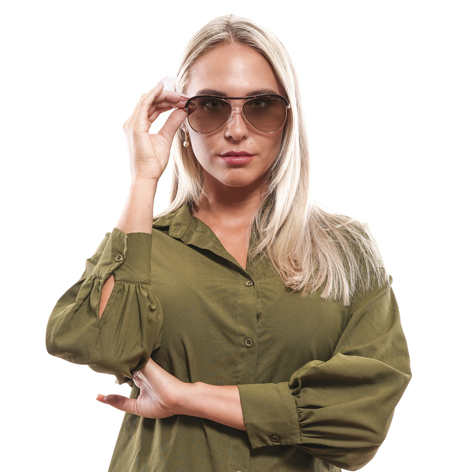 Γυαλιά Ηλίου Tom Ford Aviator με Μεταλικό & Πλαστικό σκελετό - Image 4